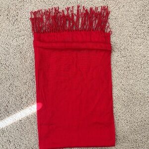 Elegant Red Pashmina with fringe
